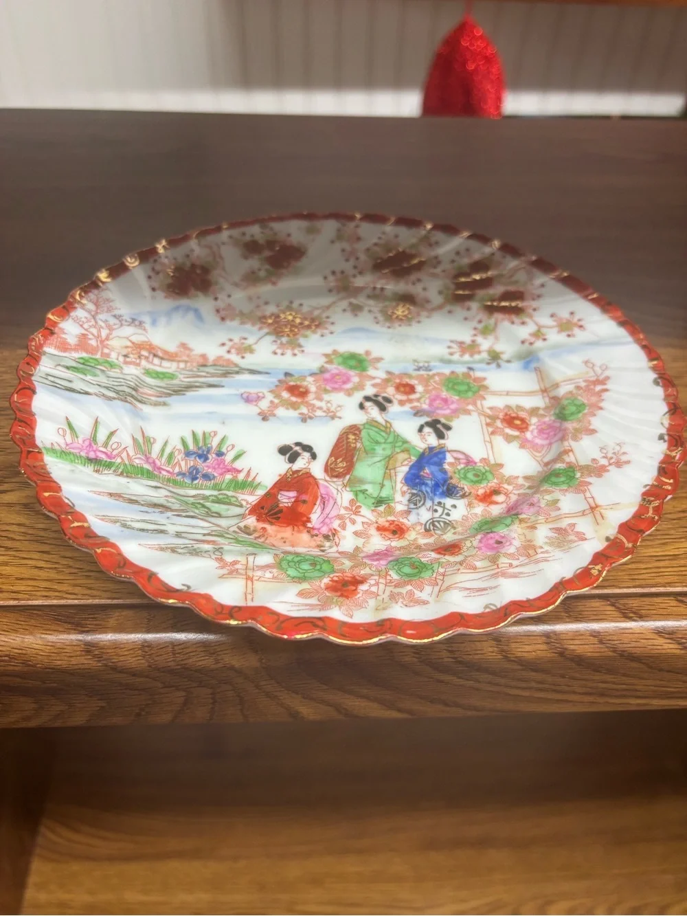 Vintage Hand-Painted Japanese Porcelain Dish